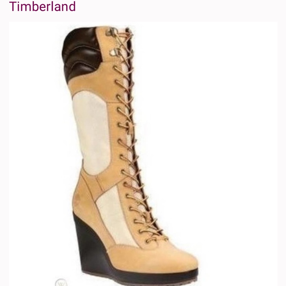 Timberland lace up wedge boot